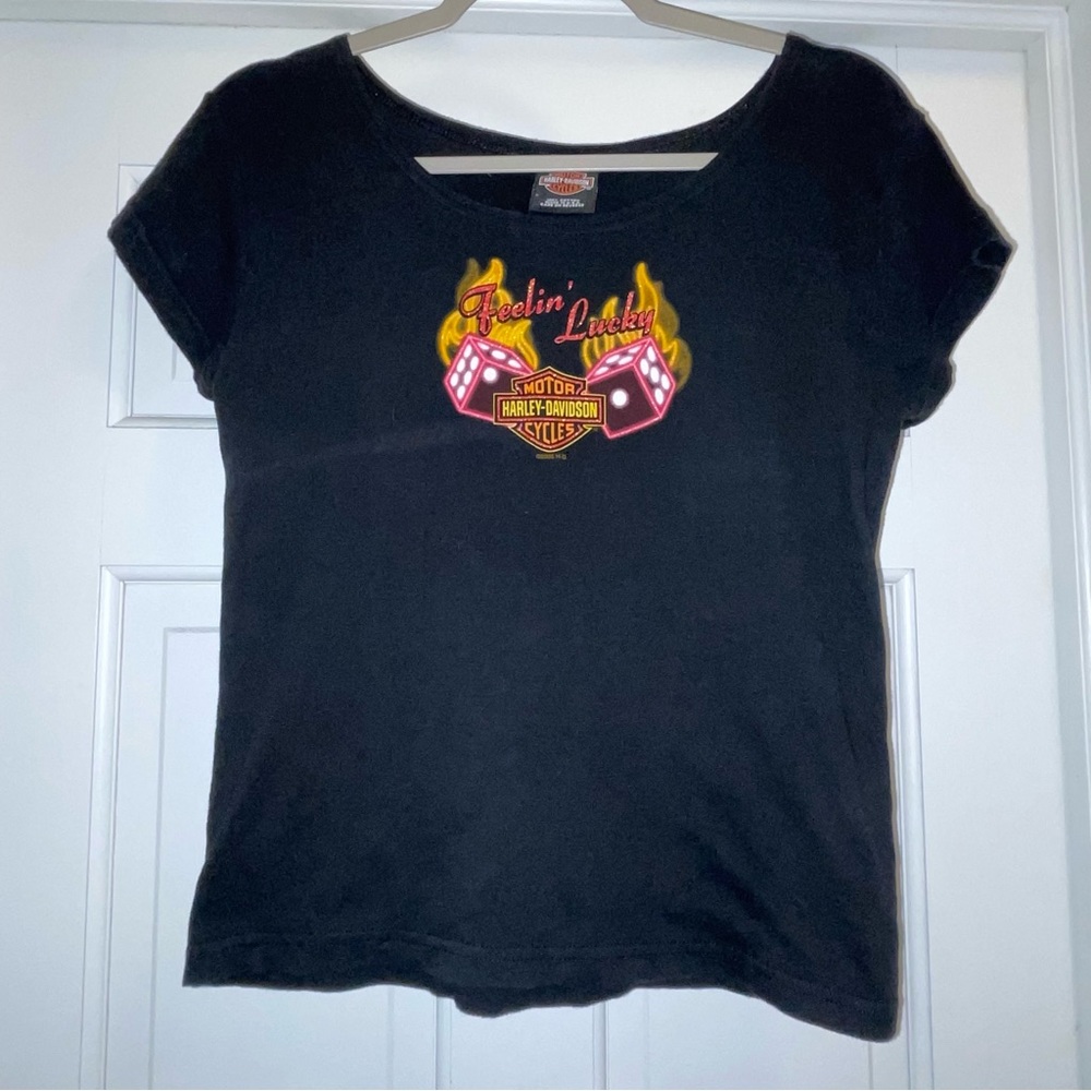 Vintage Harley-Davidson 2006 San Francisco Women’s Feelin’ Lucky Glitter✨